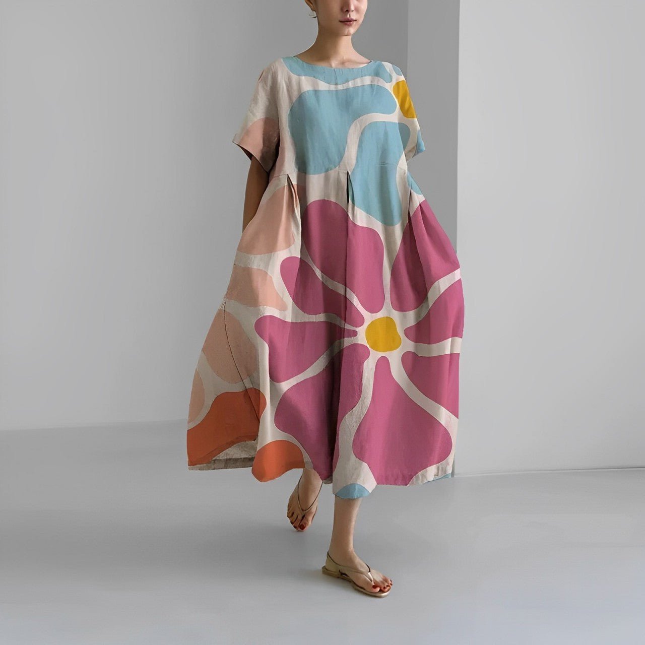 Claire™ – Bohemian Dress with Floral Print