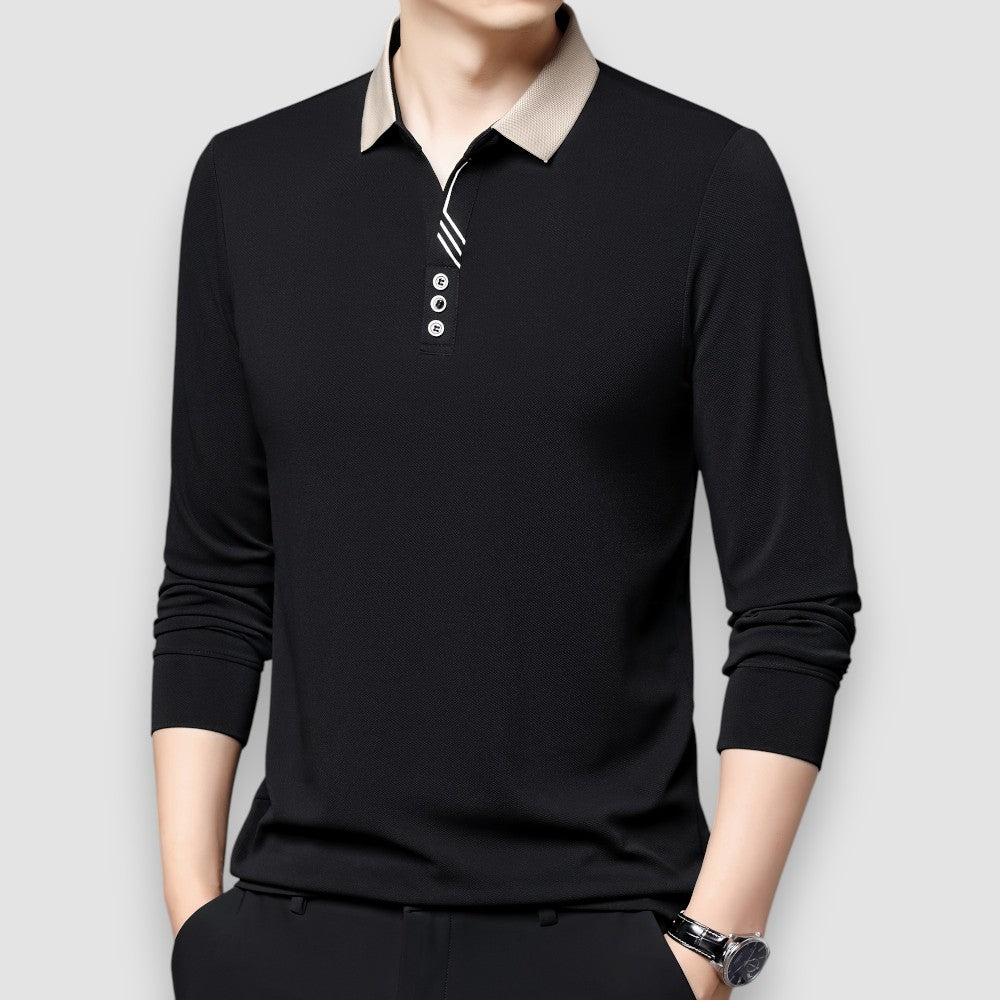 Enzo | Long-Sleeve Business Polo Shirt