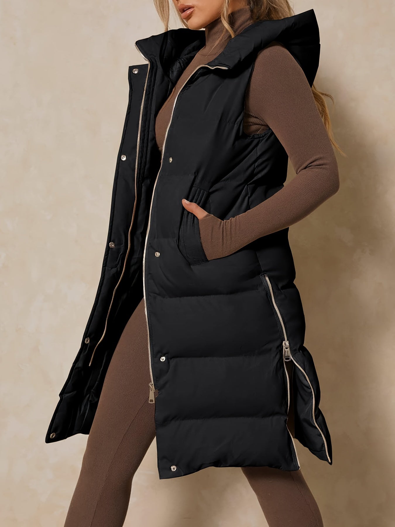 Avalon Longline Vest with Hood