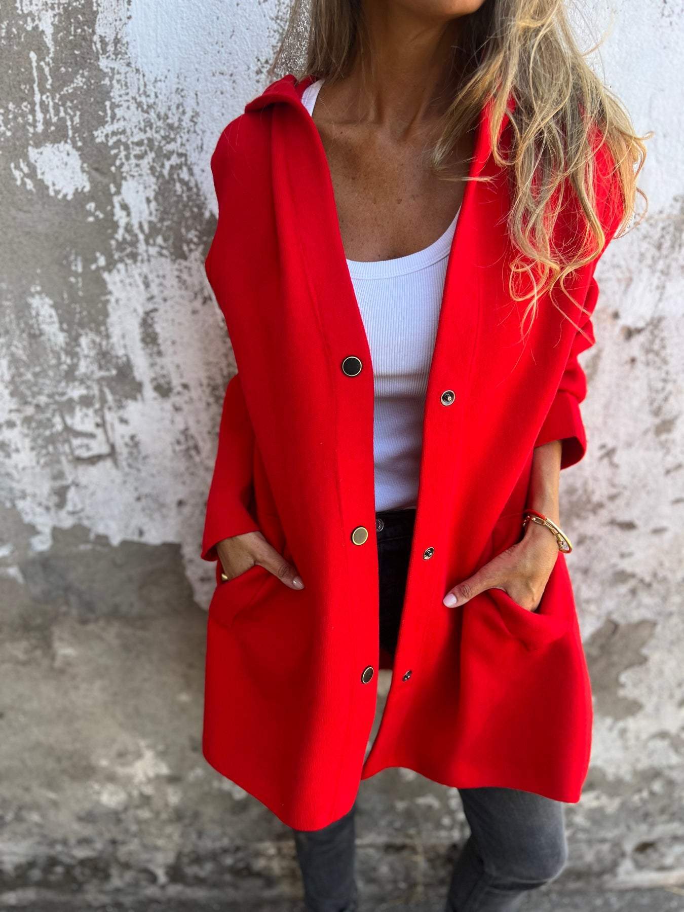 Lisabeth | Casual Single-Breasted Blazer with Hood
