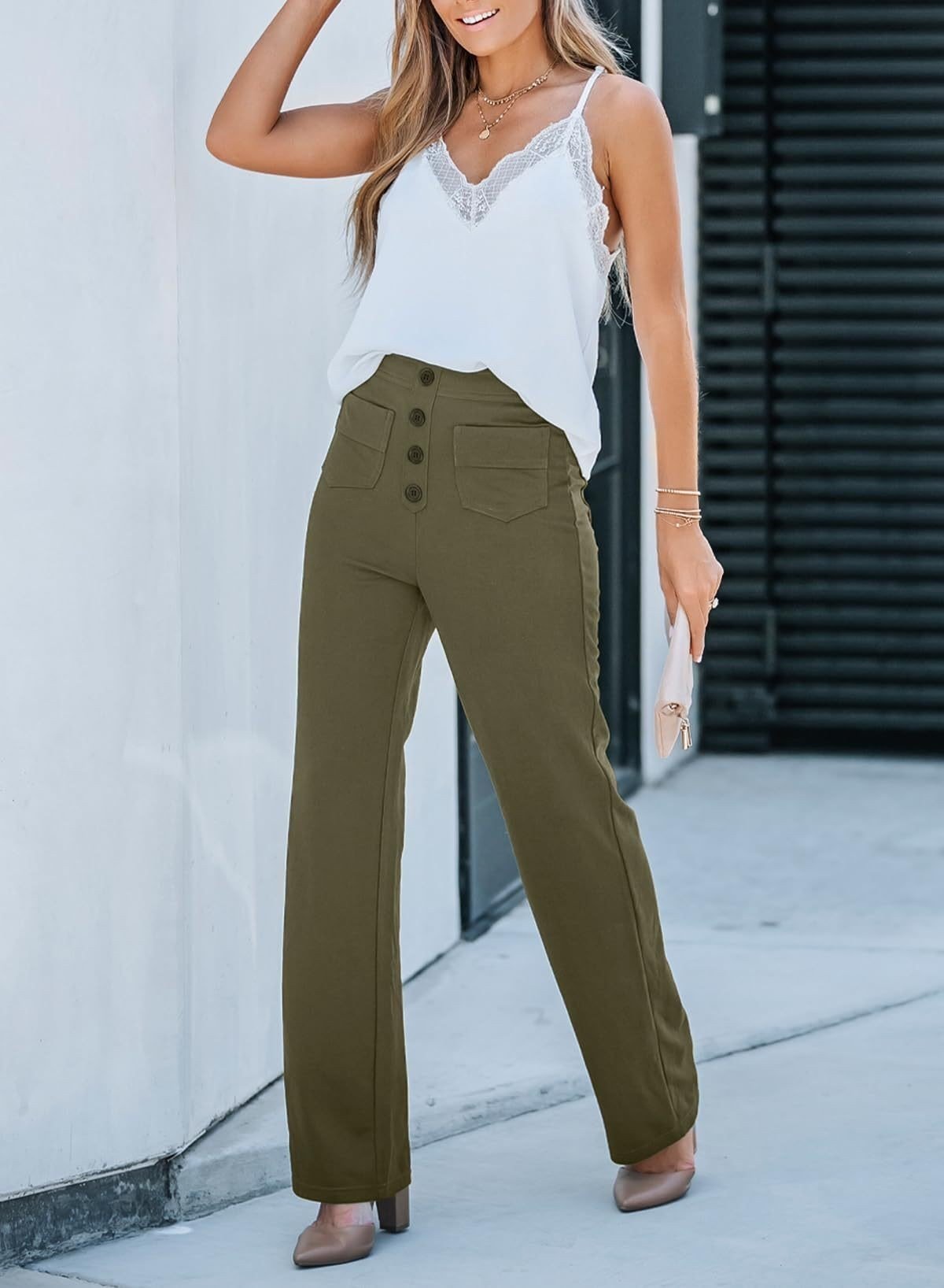 Nina - High Waist Stretch Pants