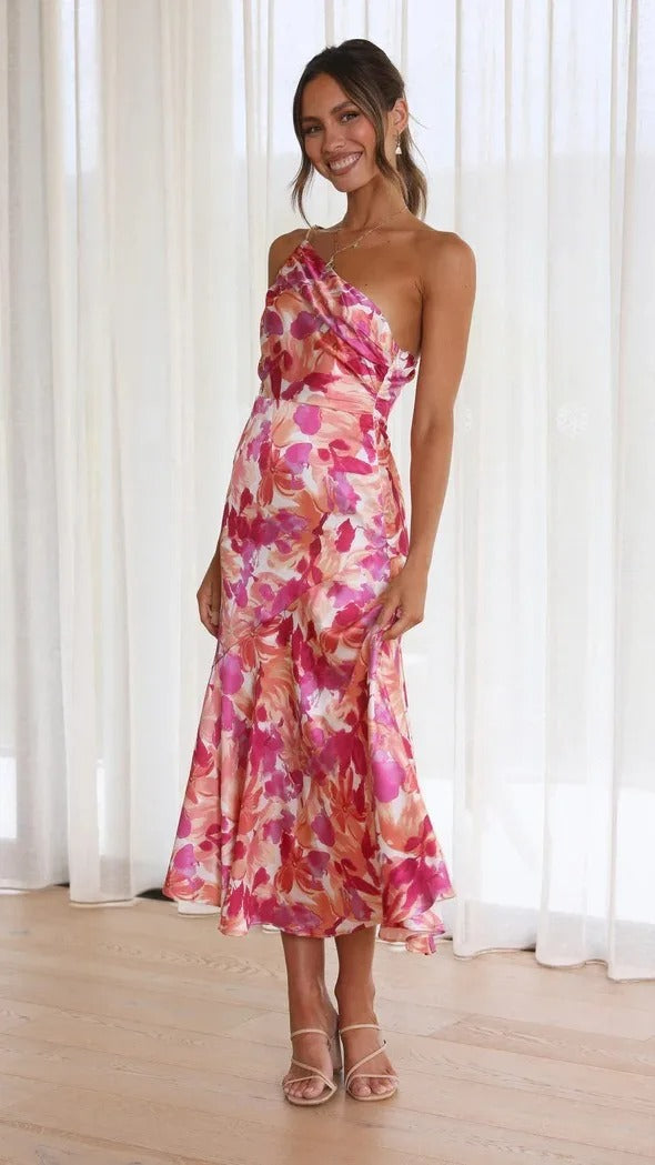 Karoline | One-Shoulder Floral Dress