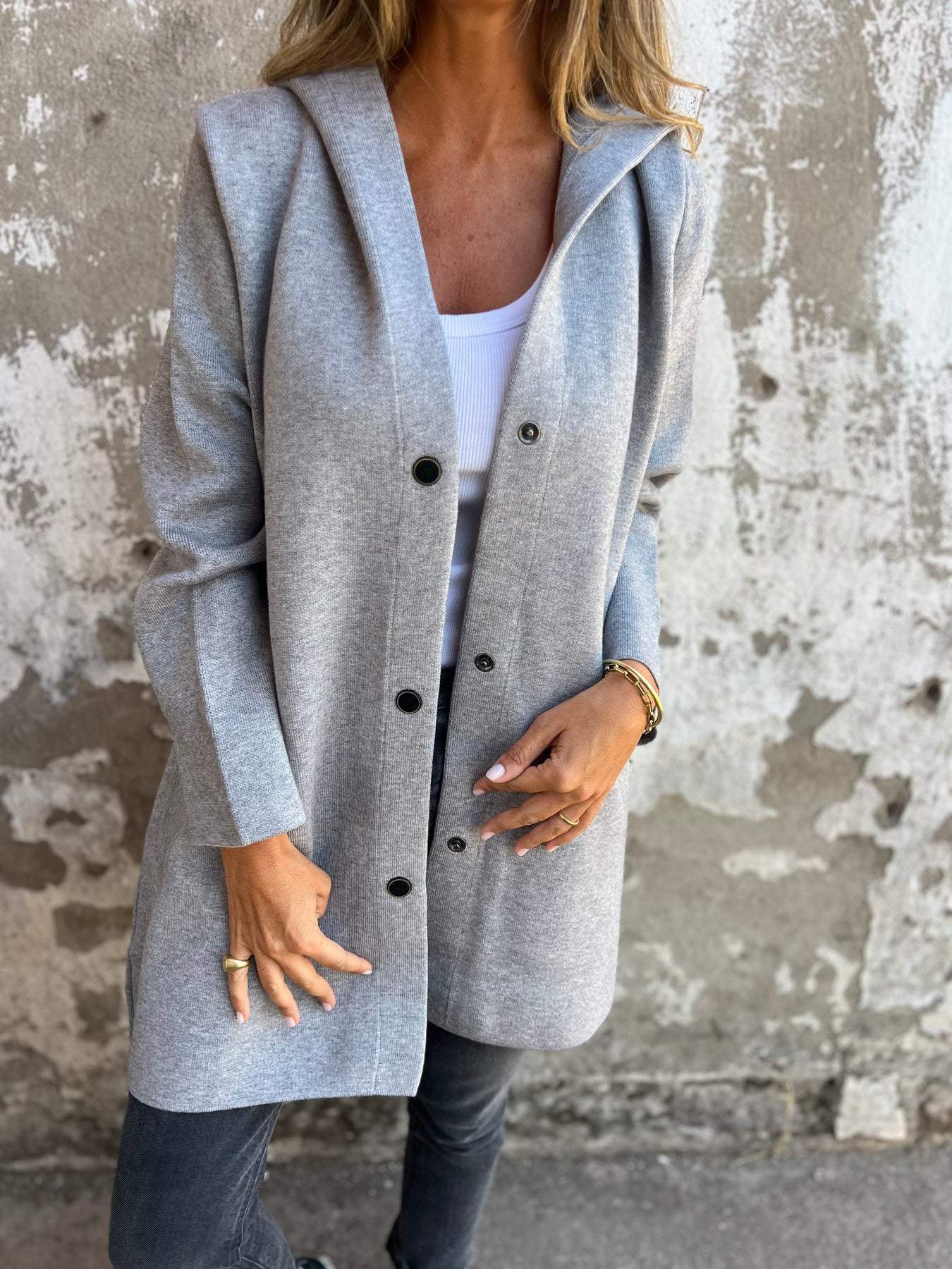 Lisabeth | Casual Single-Breasted Blazer with Hood