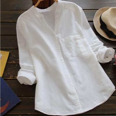Greta | Stylish Long Sleeve Linen Blouse