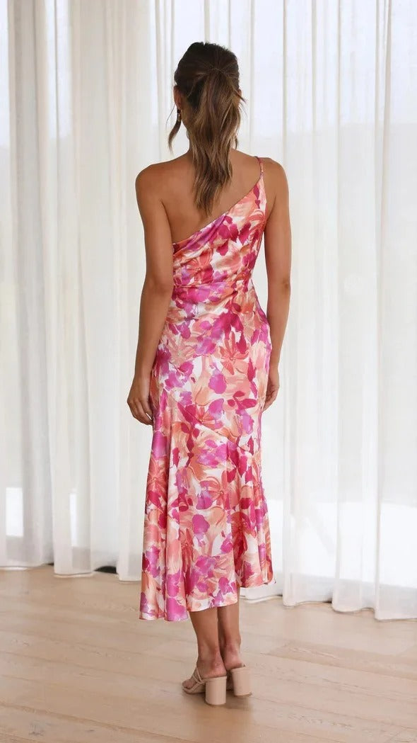 Karoline | One-Shoulder Floral Dress