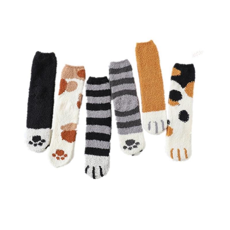 Velvety Paw Socks (One-Size) COTTON