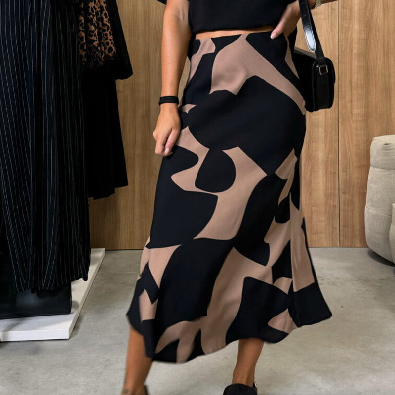 SIDONIE I FASHIONABLE SKIRT WITH ANIMAL PRINT