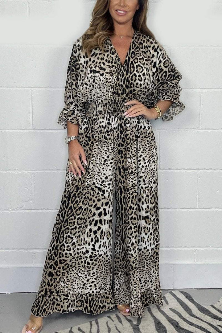 TRAUDL I JUMPSUIT WITH LEOPARD PRINT